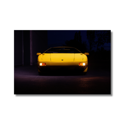 Lamborghini Diablo VT wall art UAE showcasing sleek design and iconic 90s supercar aesthetics in high-gloss finish.
