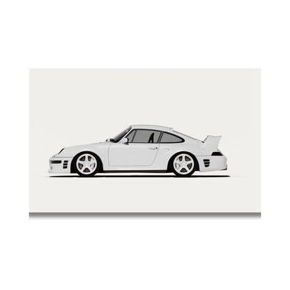 Minimal White Porsche
