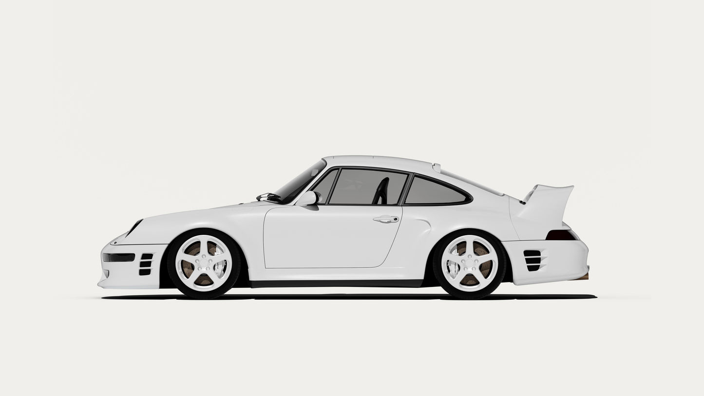 Minimal White Porsche