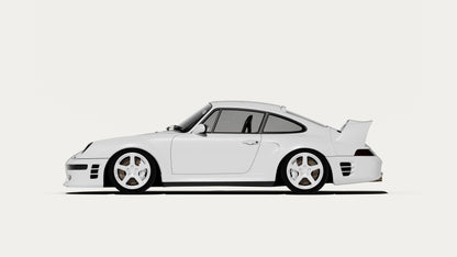 Minimal White Porsche